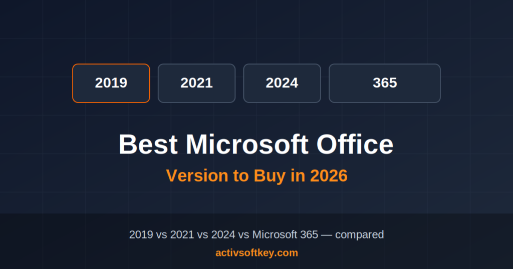 Best Microsoft Office version to buy 2026 - 2019 2021 2024 365 compared
