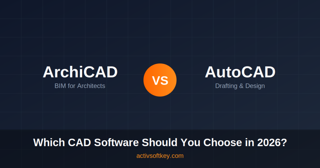 ArchiCAD vs AutoCAD comparison 2026 - which CAD software to choose