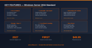 windows server 2016 standard features