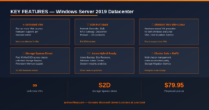 windows server 2019 datacenter license features