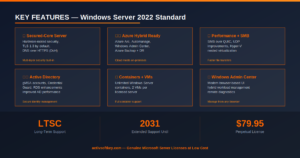 windows server 2022 standard license features