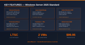 Windows Server 2025 Standard Key Features — Security Azure Hybrid Active Directory — ActivSoftKey
