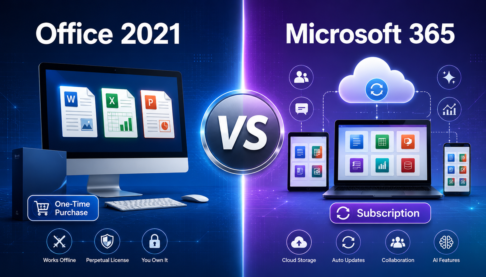 Office 2021 vs Microsoft 365: Buy Once or Subscribe? (2026 Cost Comparison)